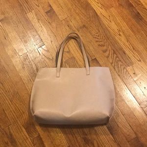 Reversible nude and gray tote